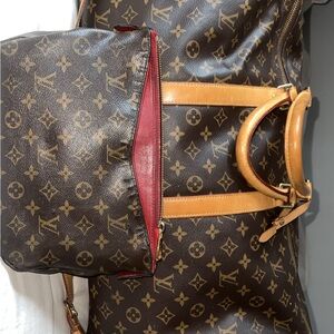 Louis Vuitton Brown and Tan Monogram Travel Bag